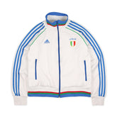Adidas Italien Zipper in Weiß Blau Größe L